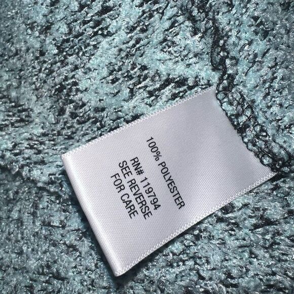 One World Cowl Neck Pattern Pullover Tunic Sweatshirt Turquoise, Women’s Medium - Picture 8 of 13